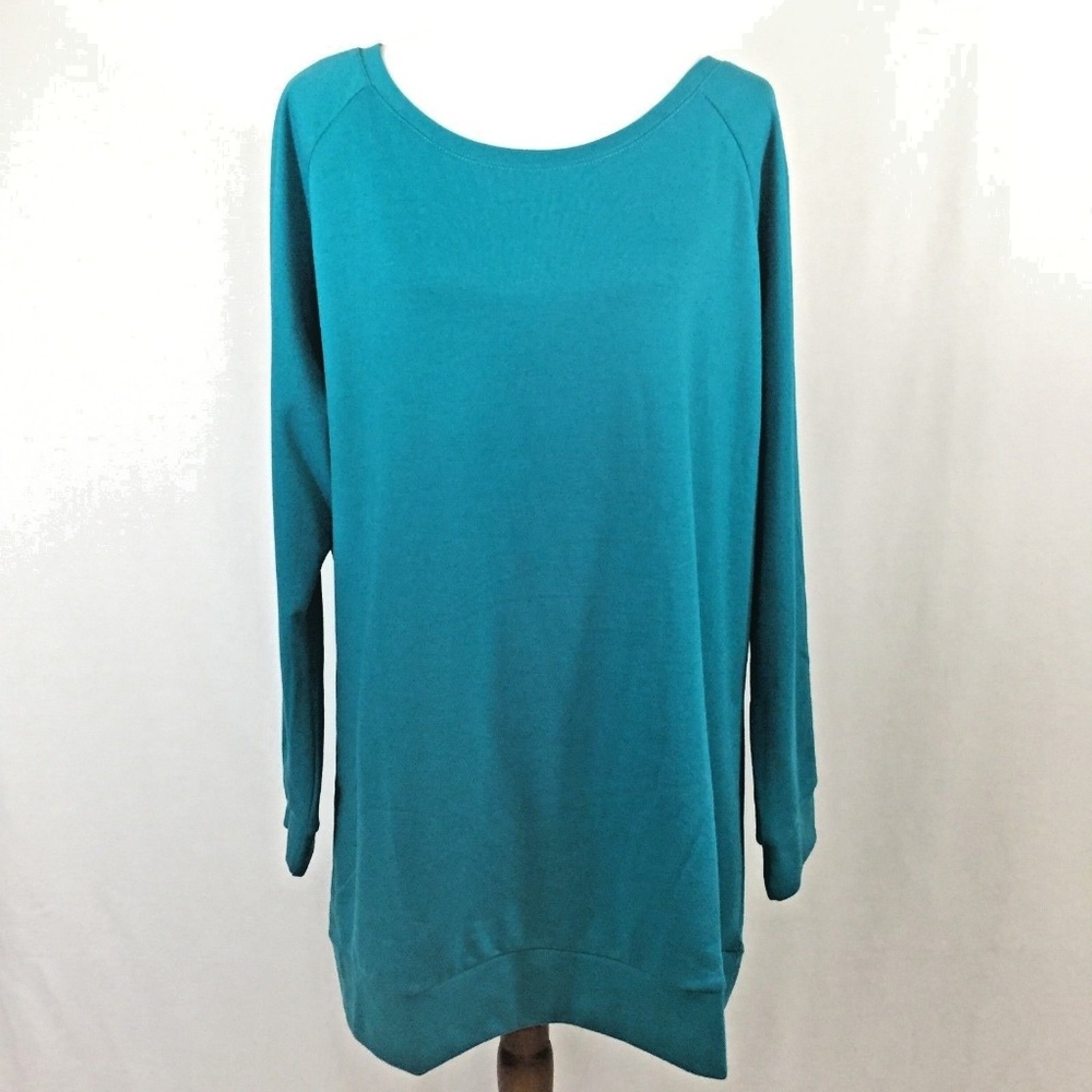 J Tomson Tunic Top Size 4XL Teal Blue